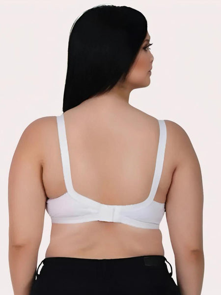 PureBreeze 4-Pack – White Cotton Bras for Summers