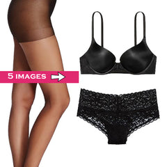 Lovely Value Pack Of Pantyhose & Pushup Bra Set