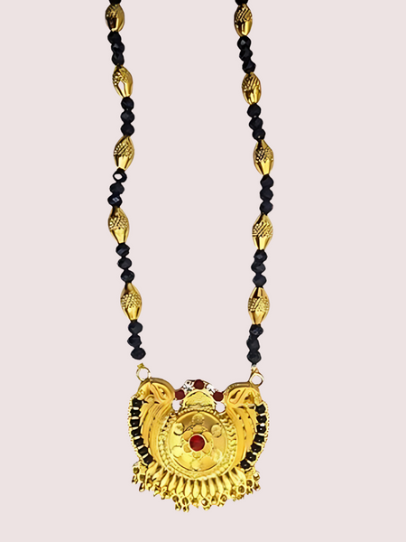 Traditional Golden Pahadi Mangalsutra for Women