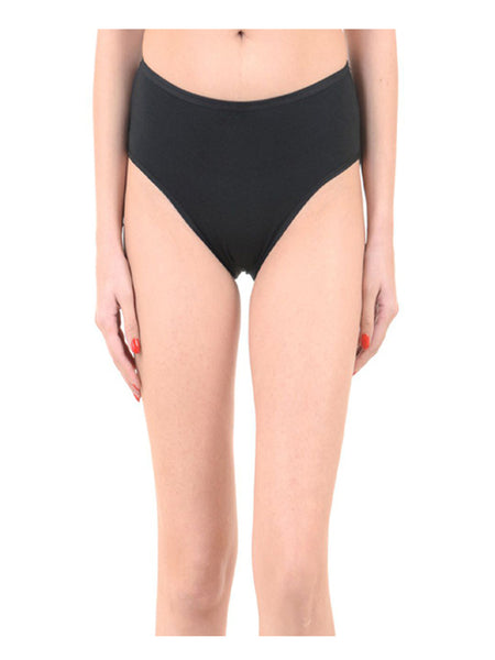 Comfy Snazzy Way Just My Size Women's Plus Size Tagless Black Cotton Panties(Pkt of 2)