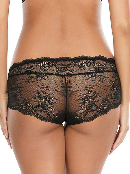 2 Pack Black & White Lace Hipster