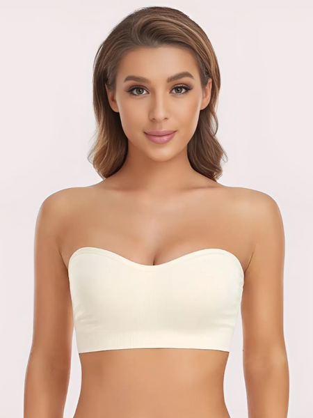 Sexy White Tube Bandeau Bra Top