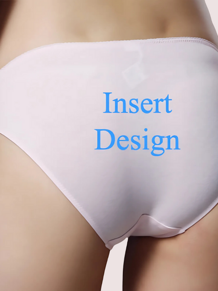 Insert Design- Customize Mid Rise Cotton Bikini Panty