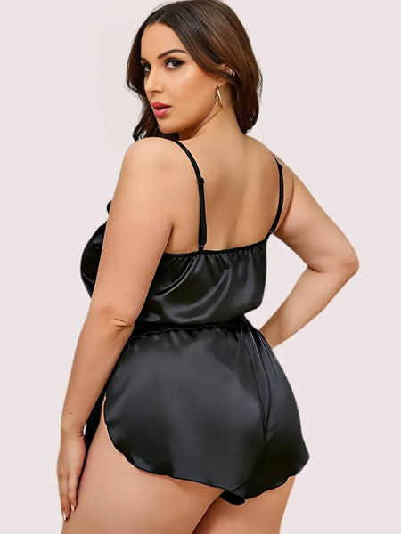 Luxe Lounge Cami Top & Shorts – Extra Plus Size