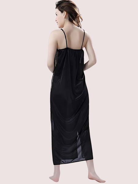 Elegant Lace Seductive Black Nightgown