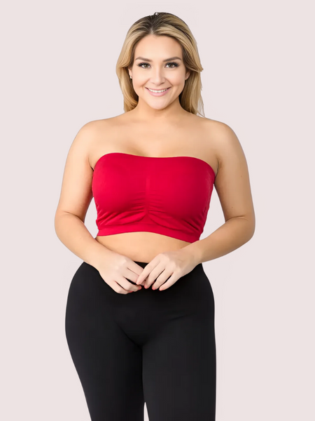 Red Hot Tube Bandeau Bra Top for Women