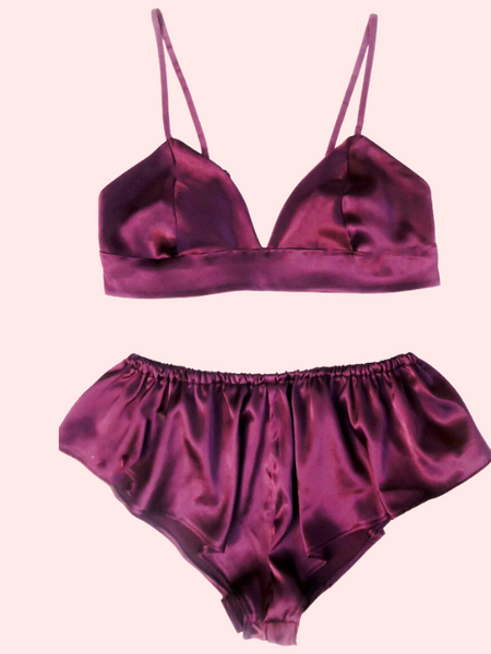 Timeless Pure Silk Satin Lingerie Set for Women
