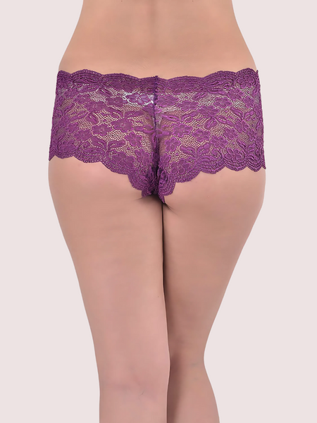 Ladies' Lace Low Waist Multicolor Boyshorts (Pk of 2)