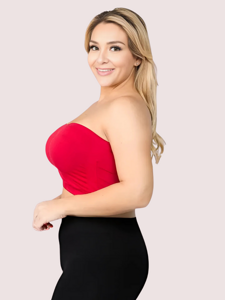 Red Hot Tube Bandeau Bra Top for Women