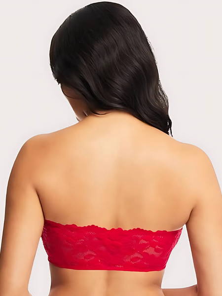 Unpadded Tube Bra with Adjustable Straps for Women