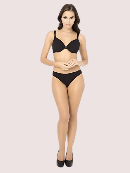 Stylish Seamless Black Push Up Bra Bikini Bottom