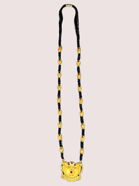 Traditional Golden Pahadi Mangalsutra for Women