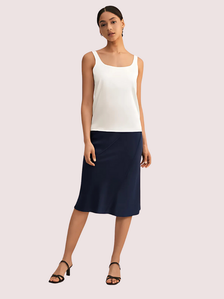 Silken Elegance Lace-Trim Camisole