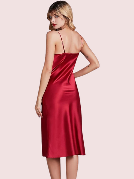 Elegant Cowl Neck Silk Nightgown for Comfort