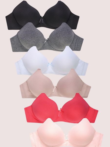 2 Pack No Wire Full Cup Light Padded bra